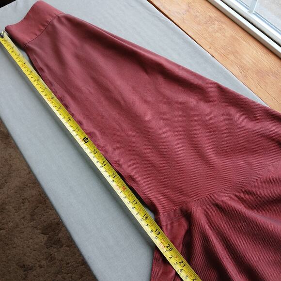 Joseph & Feiss Burgundy Long Sleeve Button-Up Shirt 17 32/33 non iron cotton MW - Picture 11 of 13